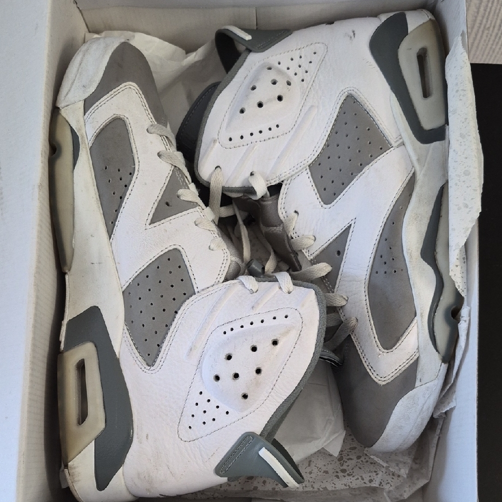 Jordan White and Gray Sneakers